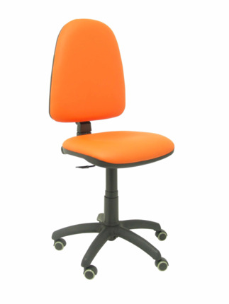 Silla de oficina Ayna similpiel naranja ruedas de parqué