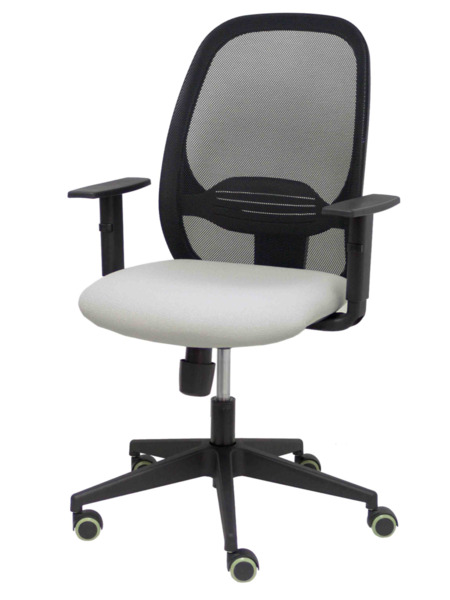 Silla de oficina Cilanco negra malla negra asiento bali gris brazo regulable. (3)
