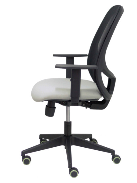 Silla de oficina Cilanco negra malla negra asiento bali gris brazo regulable. (4)