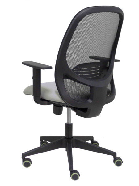 Silla de oficina Cilanco negra malla negra asiento bali gris brazo regulable. (5)