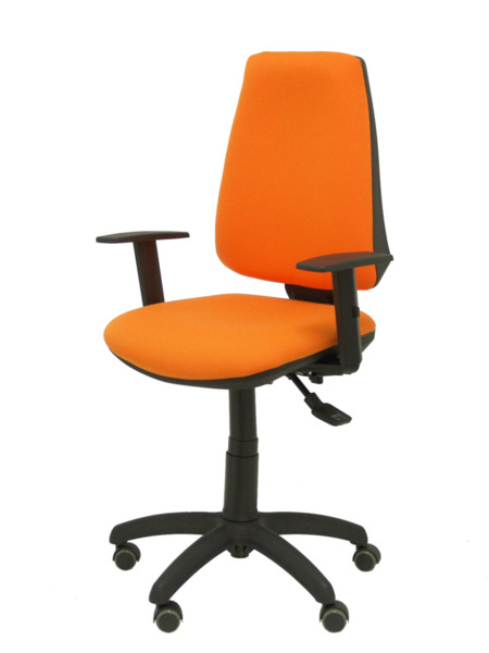 Silla de oficina Elche S bali naranja brazos regulables ruedas de parquet (3)
