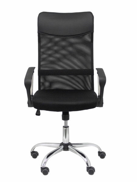 Silla de oficina Gontar respaldo malla negro asiento negro (2)