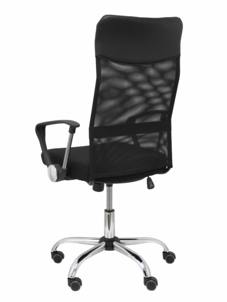 Silla de oficina Gontar respaldo malla negro asiento negro (5)