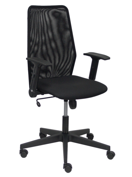Silla de oficina Hijar respaldo malla negro asiento aran negro (1)