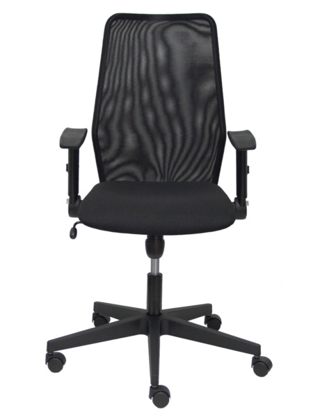 Silla de oficina Hijar respaldo malla negro asiento aran negro (2)