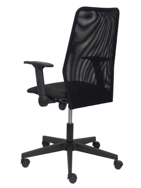 Silla de oficina Hijar respaldo malla negro asiento aran negro (5)