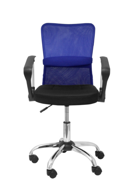 Silla de oficina infantil Cardenete respaldo malla azul asiento negro (2)