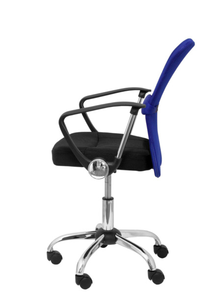 Silla de oficina infantil Cardenete respaldo malla azul asiento negro (4)