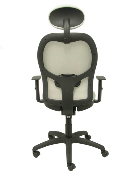 Silla de oficina Jorquera malla gris asiento bali gris claro con cabecero fijo (6)