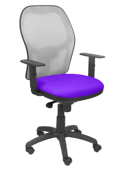 Silla de oficina Jorquera malla gris asiento bali lila (1)