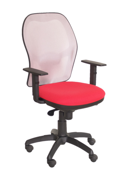Silla de oficina Jorquera malla gris asiento bali rojo (1)