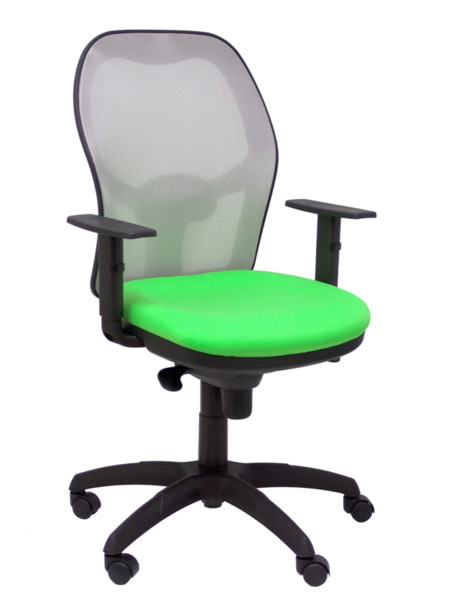 Silla de oficina Jorquera malla gris asiento bali verde pistacho (1)