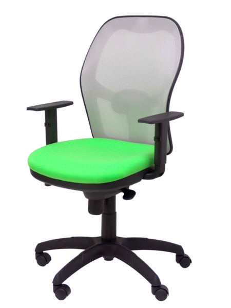 Silla de oficina Jorquera malla gris asiento bali verde pistacho (3)