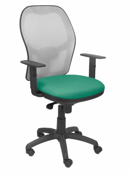 Silla de oficina Jorquera malla gris asiento bali verde (1)