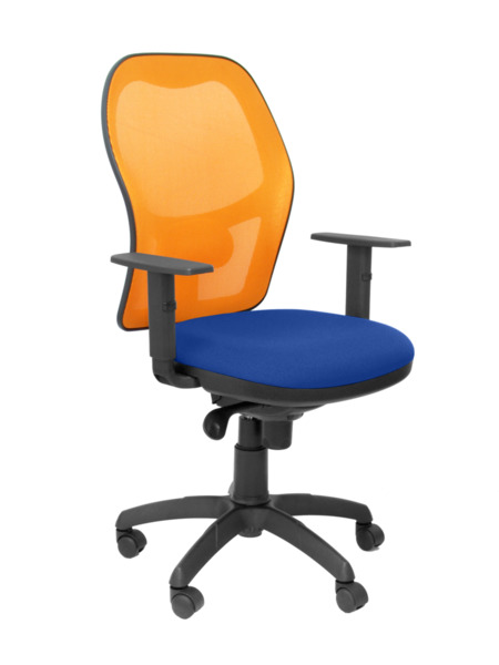 Silla de oficina Jorquera malla naranja asiento bali azul (1)
