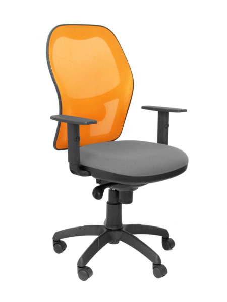 Silla de oficina Jorquera malla naranja asiento bali gris claro (1)