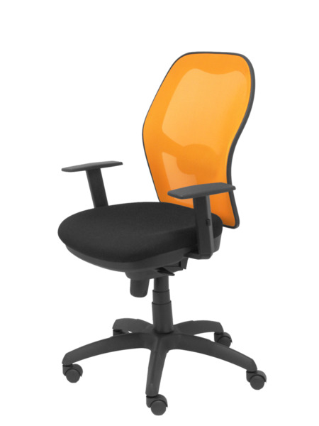 Silla de oficina Jorquera malla naranja asiento bali negro (3)
