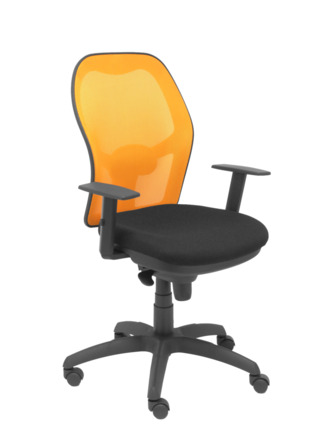 Silla de oficina Jorquera malla naranja asiento bali negro