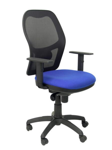 Silla de oficina Jorquera malla negra asiento bali azul (1)