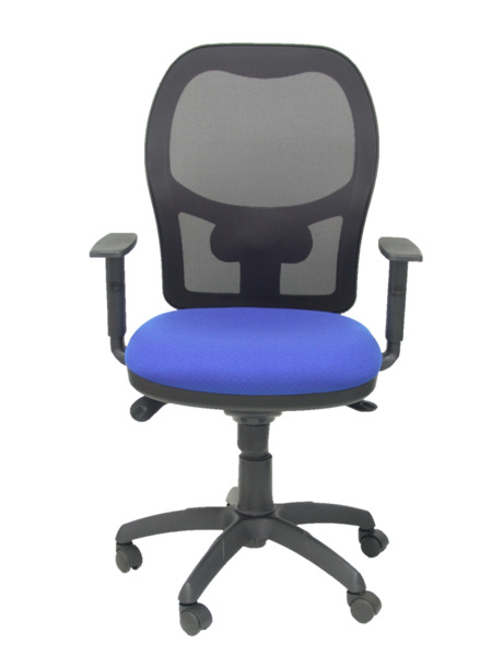 Silla de oficina Jorquera malla negra asiento bali azul (2)