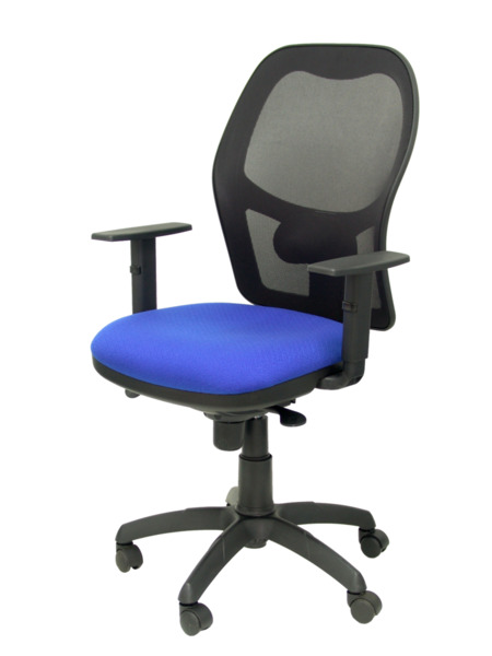 Silla de oficina Jorquera malla negra asiento bali azul (3)