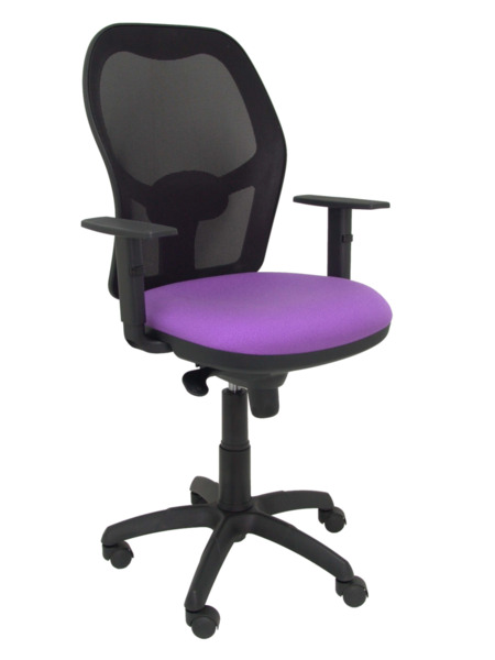 Silla de oficina Jorquera malla negra asiento bali lila (1)