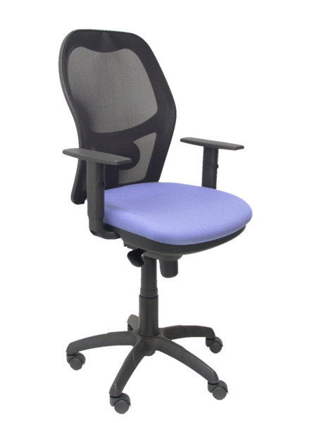 Silla de oficina  Jorquera malla negro asiento azul claro (1)