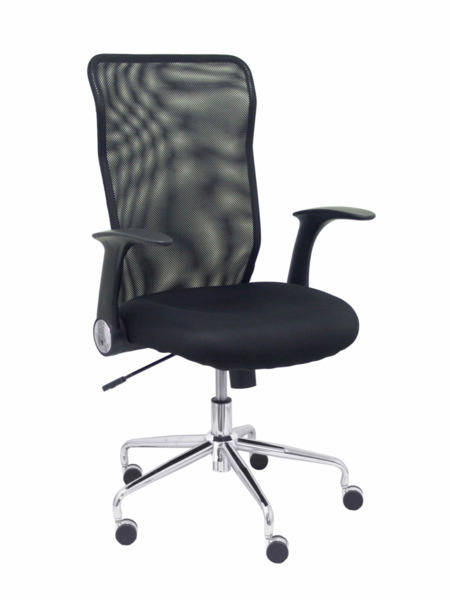 Silla de oficina Minaya respaldo malla negro asiento 3D negro (1)