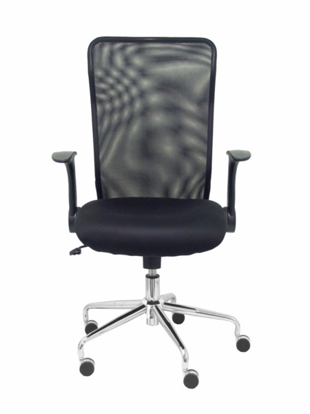 Silla de oficina Minaya respaldo malla negro asiento 3D negro (2)