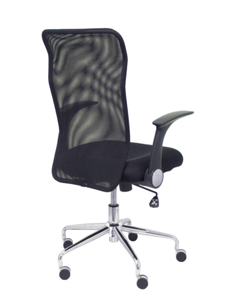 Silla de oficina Minaya respaldo malla negro asiento 3D negro (7)