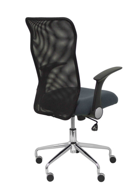 Silla de oficina Minaya respaldo malla negro asiento bali gris oscuro (7)