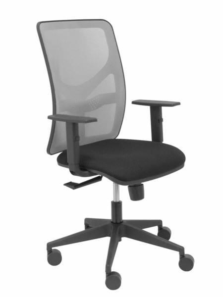 Silla de oficina Motilla malla gris asiento bali negro brazo regulable (1)