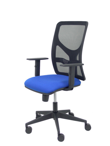 Silla de oficina Motilla malla negra asiento bali azul brazo regulable (3)