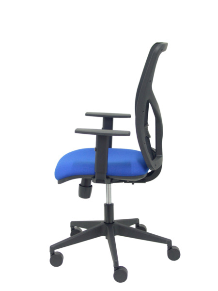 Silla de oficina Motilla malla negra asiento bali azul brazo regulable (4)