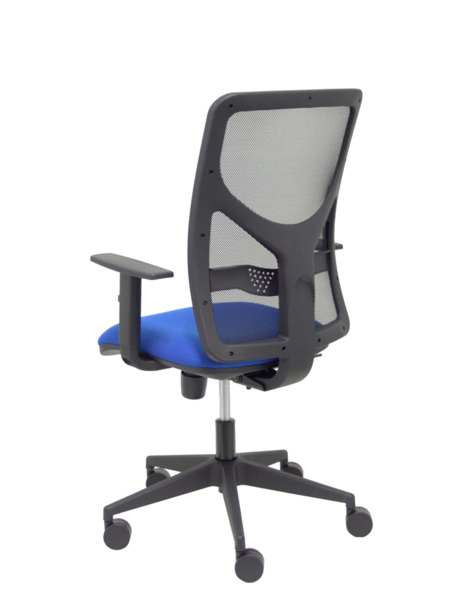 Silla de oficina Motilla malla negra asiento bali azul brazo regulable (5)