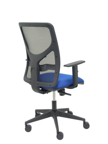 Silla de oficina Motilla malla negra asiento bali azul brazo regulable (7)