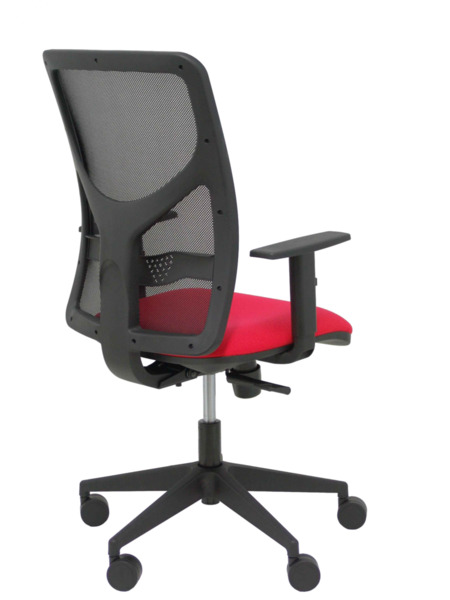 Silla de oficina Motilla malla negra asiento bali rojo brazo regulable (7)