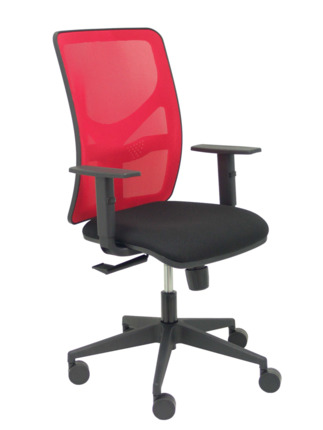 Silla de oficina Motilla malla roja asiento bali negro brazo regulable
