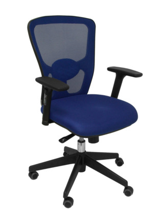 Silla de oficina Pozuelo respaldo malla azul asiento 3D azul