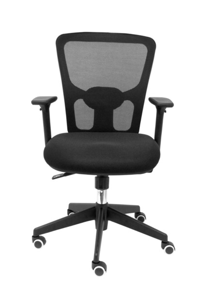 Silla de oficina Pozuelo respaldo malla negro asiento 3D negro. (2)
