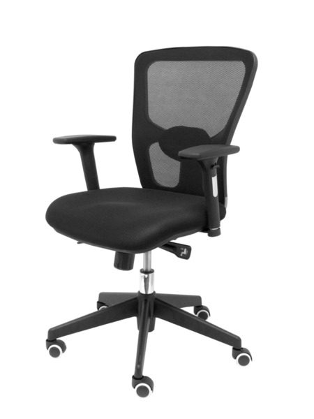 Silla de oficina Pozuelo respaldo malla negro asiento 3D negro. (3)
