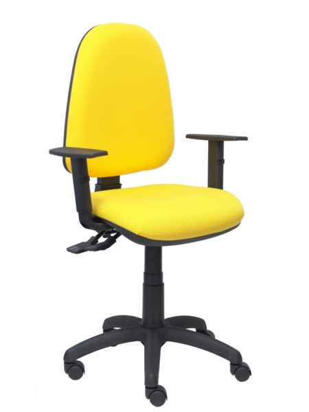 Silla de oficina Tribaldos amarillo con brazos regulables (1)