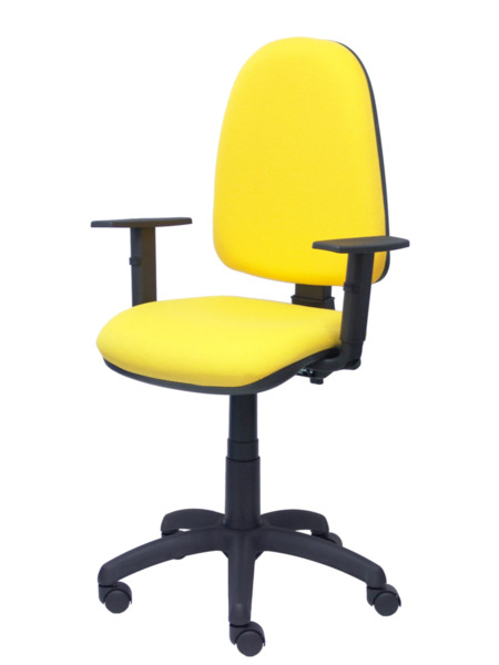 Silla de oficina Tribaldos amarillo con brazos regulables (3)