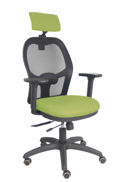 Silla Jorquera traslack malla negra asiento bali verde oliva brazos 3D cabecero regulable (1)