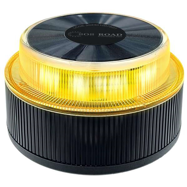 SOS Road Baliza de seÃ±alizacion de emergencia en carretera V16, homologada por la DGT, con GPS y SIM integrada, conectividad DG