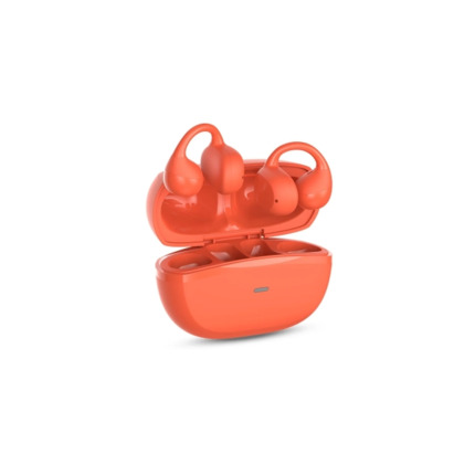 SPC Boost Clip Auriculares Inalambricos True Wireless - Diseño Open Ear - Cancelacion de Ruido - Control Tactil - Google Fast Pair - Color Rojo