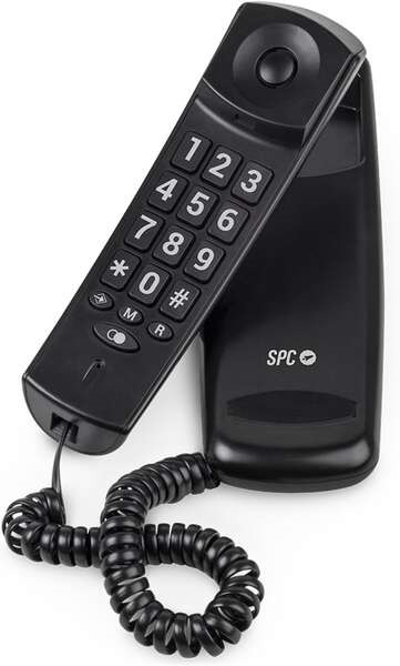 SPC Original Lite 2 Telefono Fijo - sin Pilas - sin Conexion a la Luz - Indicador Luminoso - 10 Memorias Indirectas - Compacto y