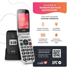 SPC Polaris Telefono Movil 4G con Pantallas Principal 2.8" Exterior 1.4" y Tapa - Camara, Radio FM, Linterna - Manos Libres - Co