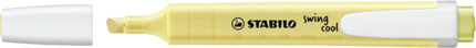 Stabilo Swing Cool Pastel Marcador Fluorescente - Cuerpo Plano - Punta Biselada - Trazo entre 1 y 4mm - Tinta con Base de Agua - Color Amarillo Cremoso