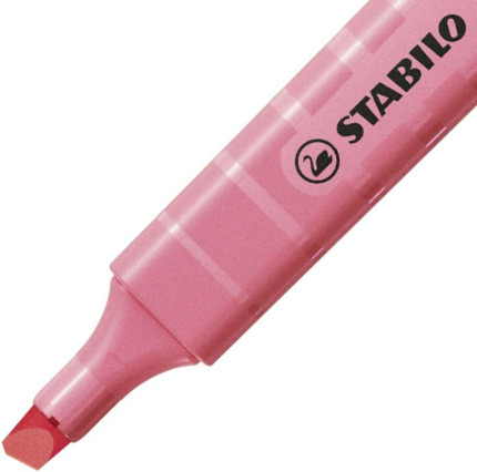 Stabilo Swing Cool Pastel Marcador Fluorescente - Cuerpo Plano - Punta Biselada - Trazo entre 1 y 4mm - Tinta con Base de Agua - Color Rosa Cerezo en Flor